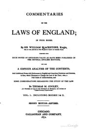 Tapa de Commentaries on the Laws of England: In Four Books