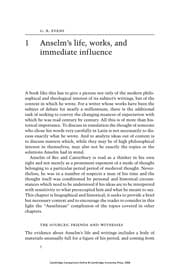Tapa de CAMBRIDGE COMPANION TO ANSELM; ED. BY BRIAN DAVIES