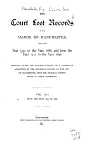 Tapa de The Court leet records of the manor of Manchester