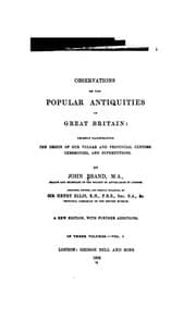 Tapa de Observations on the popular antiquities of Great Britain