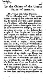 Tapa de Cook's American Arithmetic: Being a System of Decimal Arithmetic, Comporting with the Federal ...