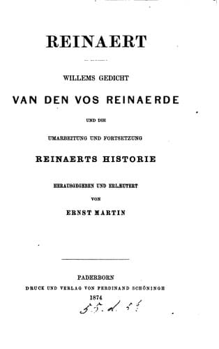 Tapa de Reinaert