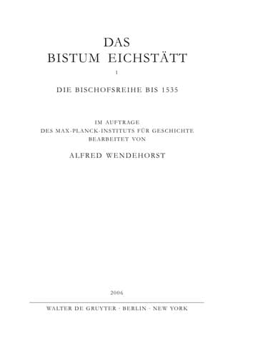 Tapa de Das Bistum Eichstätt