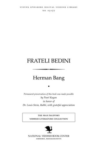 Tapa de Frateli Bedini