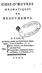Tapa de Chef-d'oeuvres dramatiques de Beauchamps