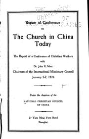 Tapa de Report of conference on the church in China today