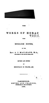 Tapa de The Works of Horace: With English Notes