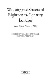 Tapa de Walking the streets of eighteenth-century London
