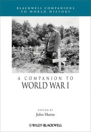 Tapa de A companion to World War I