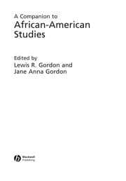Tapa de A companion to African-American studies