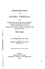 Tapa de Introductory essay to the Flora indica