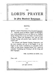 Tapa de The Lord's Prayer in Five Hundred Languages: Comprising the Leading ...