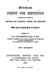 Tapa de German Poetry for Repetition