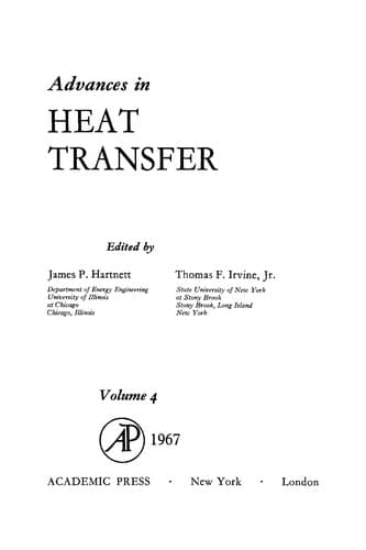 Tapa de Advances in heat transfer