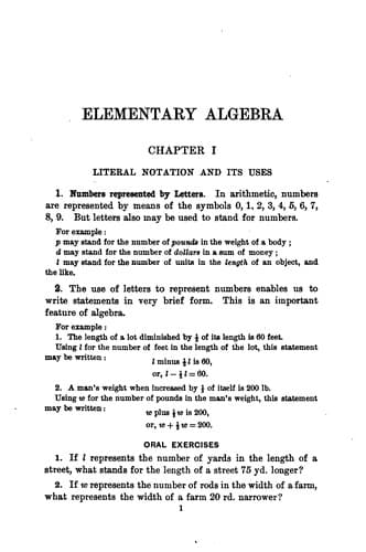 Tapa de Elementary algebra