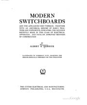 Tapa de Modern switchboards and the appliances used thereon