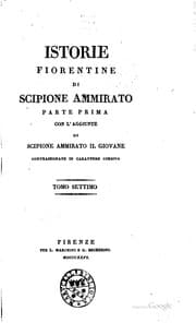Tapa de Istorie fiorentine di Scipione Ammirato ...