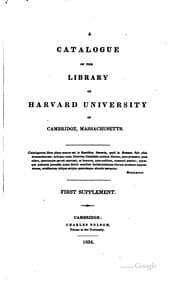 Tapa de A catalogue of the library of Harvard University in Cambridge, Massachusetts