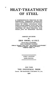 Tapa de Heat-treatment of Steel: A Comprehensive Treatise on the Hardening ...