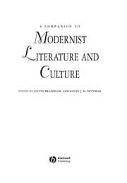 Tapa de A companion to modernist literature and culture