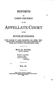 Tapa de Reports of Cases Decided in the Appellate Court of the State of Indiana