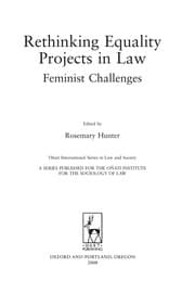 Tapa de Rethinking equality projects in law