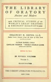 Tapa de The library of oratory, ancient and modern