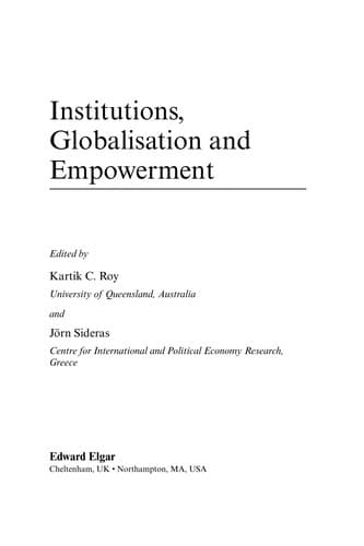Tapa de Institutions, globalisation, and empowerment