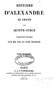 Tapa de Histoire d'Alexandre le grand