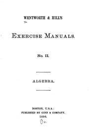 Tapa de Wentworth & Hill's Exercise Manuals ...