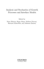 Tapa de Analysis and stochastics of growth processes and interface models