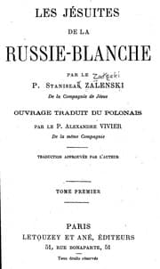 Tapa de Les Jésuites de la Russie-Blanche