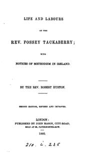 Tapa de Life and labours of the rev. Fossey Tackaberry