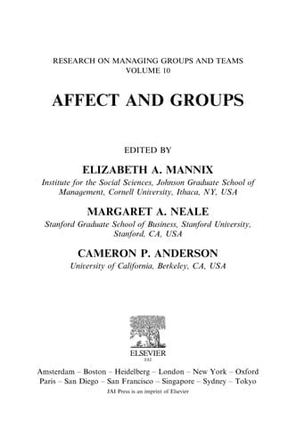 Tapa de Affect and groups
