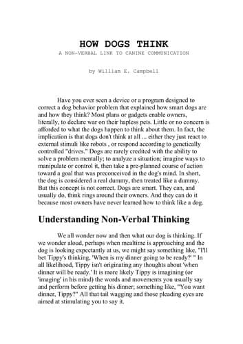 Tapa de How dogs think