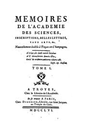 Tapa de Mémoires de l'Académie des sciences, inscriptions, belles lettres, beaux arts, &c
