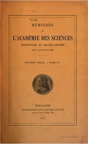 Tapa de Mémoires de l'Académie des sciences, inscriptions et belles-lettres de Toulouse