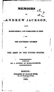Tapa de Memoirs of Andrew Jackson