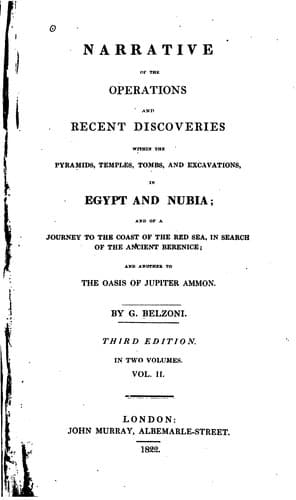 Tapa de Narrative of the Operations and Recent Discoveries Within the Pyramids ...