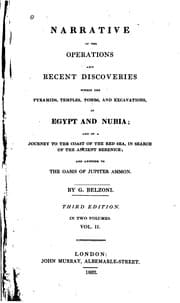 Tapa de Narrative of the Operations and Recent Discoveries Within the Pyramids ...