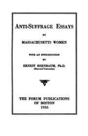 Tapa de Anti-suffrage Essays