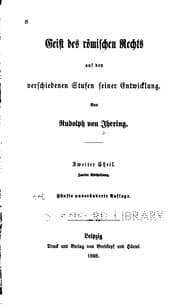 Tapa de Geist des römischen Rechts auf den verschiedenen Stufen seiner Entwicklung