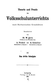 Tapa de Theorie und Praxis des Volksschulunterrichts nach herbartischen Grundsätzen