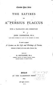 Tapa de The satires of A. Persius Flaccus