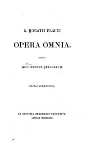 Tapa de Q. Horatii Flacci Opera omnia