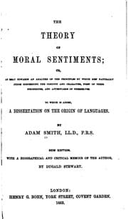 Tapa de The theory of moral sentiments