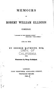 Tapa de Memoirs of Robert William Elliston