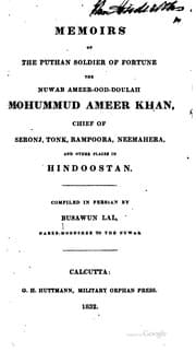 Tapa de Memoirs of the Puthan soldier of fortune