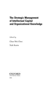 Tapa de The strategic management of intellectual capital and organizational knowledge