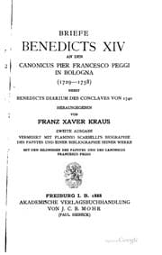Tapa de Lettere di Benedetto XIV al canonico Pier Francesco Peggi Bolognese (1729 ...